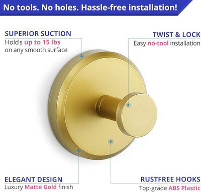 The Twist & Lock Suction Hook - Hang Anything, Damage - 1+1 FREE
