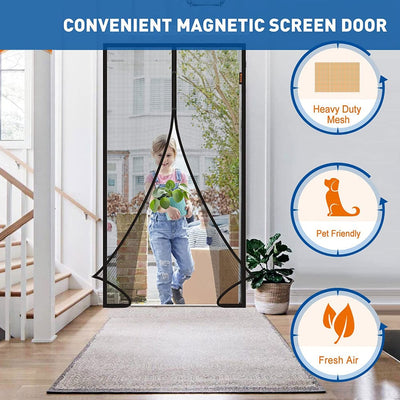 MagnaBreeze Hands-Free Magnetic Screen Door – Let Fresh Air In, Keep Bugs Out - 50% OFF