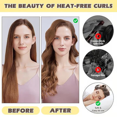 1 + 2 Free - Satin Smooth Curlers - Get effortless curls without heat damage