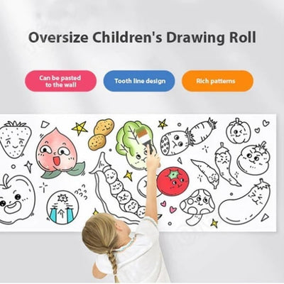 The WonderWall Drawing Roll - Screen-Free Fun, Mess-Free Walls + 50% OFF