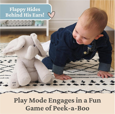 GUND Baby Animated Flappy The Elephant Plush, Singing Stuffed Animal Baby Toy for Ages 0 and Up, Gray, 12"