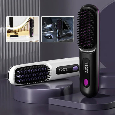 Cordless Hair Straightening Brush – Perfect Hair Anytime, Anywhere! - 60% OFF
